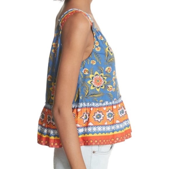 JOIE Chinaru Floral Peplum Cotton Top - Picture 2 of 8